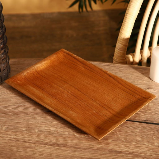 Блюдо, 30×20×2 см, тиковое дерево