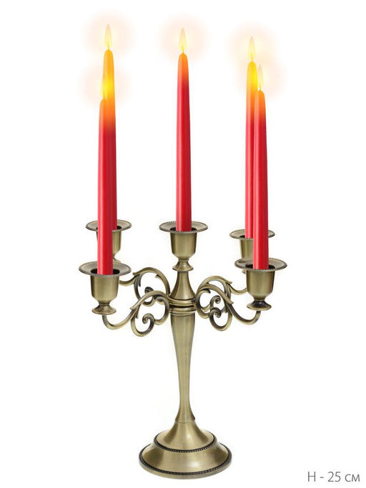 Подсвечник на 5 свечей 25 см бронза / 6305S /уп 30/