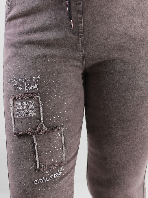 Женские джинсы цвета какао большие - Almond фото 3