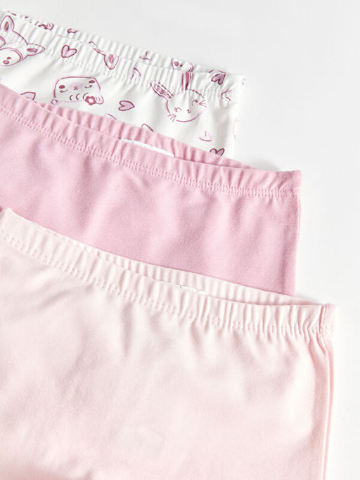 Beli Lastikli Bask?l? K?z Bebek Boxer 3l? - Waikiki фото 2