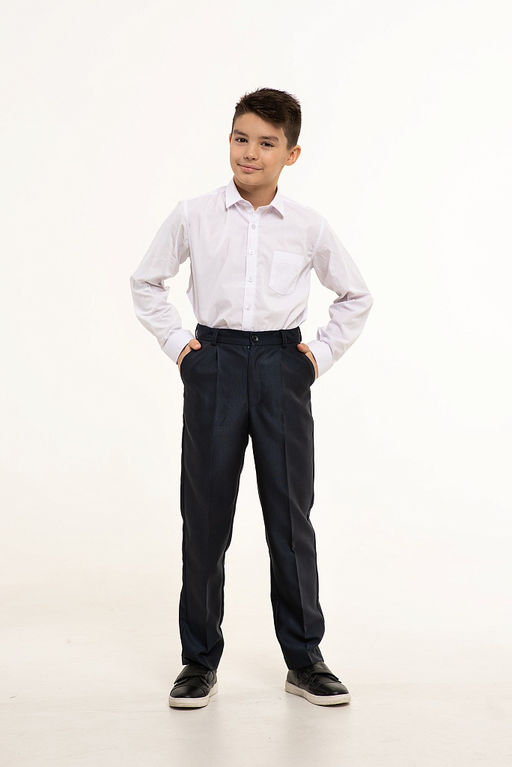 Синие школьные брюки для мальчика Инфанта, модель 0911 СС