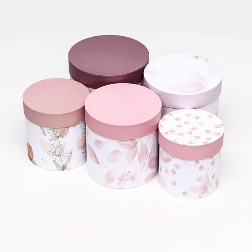 Набор шляпных коробок 5 в1 Легкость, 20 х 20 - 15 х 15 см - Simaland фото 4