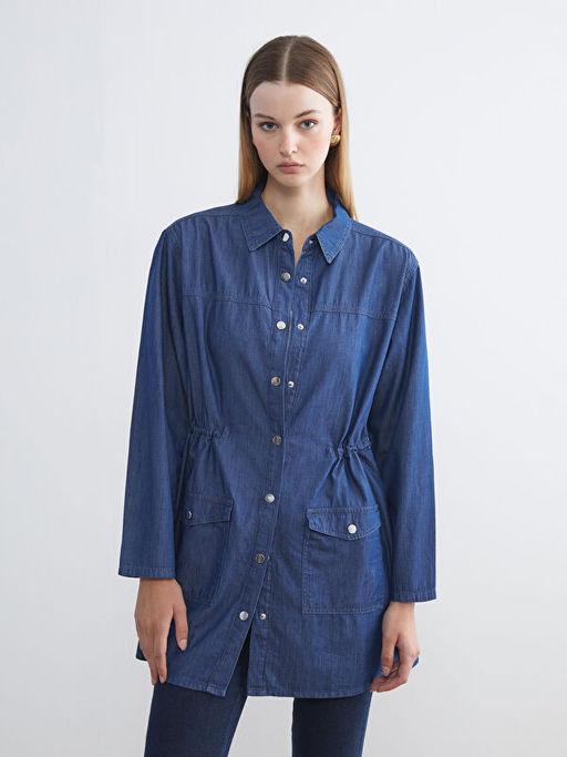 G?mlek Yaka Kad?n Jean Tunik