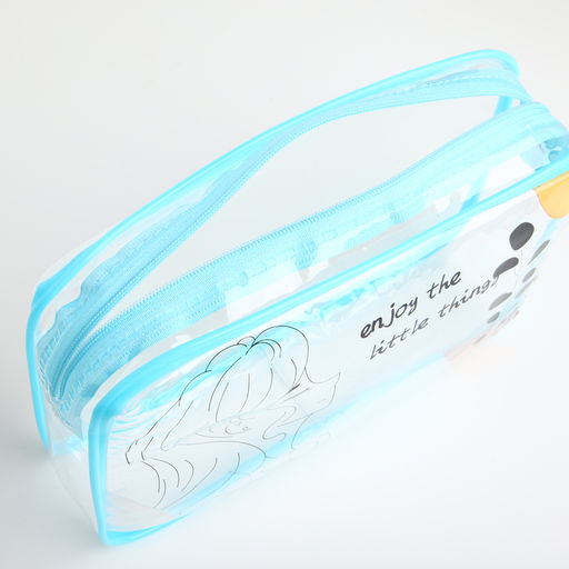 Косметичка на молнии для бассейна, с принтом Enjoy, голубая - Simaland фото 4