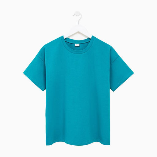 Футболка женская MINAKU: Basic line, аквамарин, размер 44