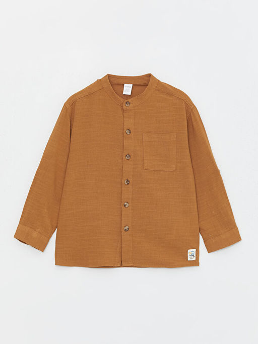 Hakim Yaka Uzun Kollu Basic Erkek ?ocuk G?mlek