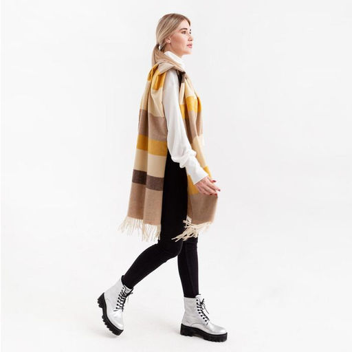 Палантин женский MINAKU с полосками, размер 70*180 см  фото 2