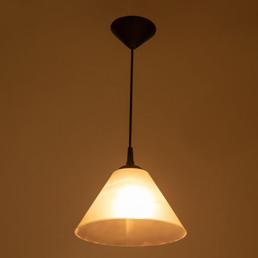 Подвес «Конус» BR 00268, 1×15 Вт, Е27, чёрный/дымчатый, 25×25×15 см