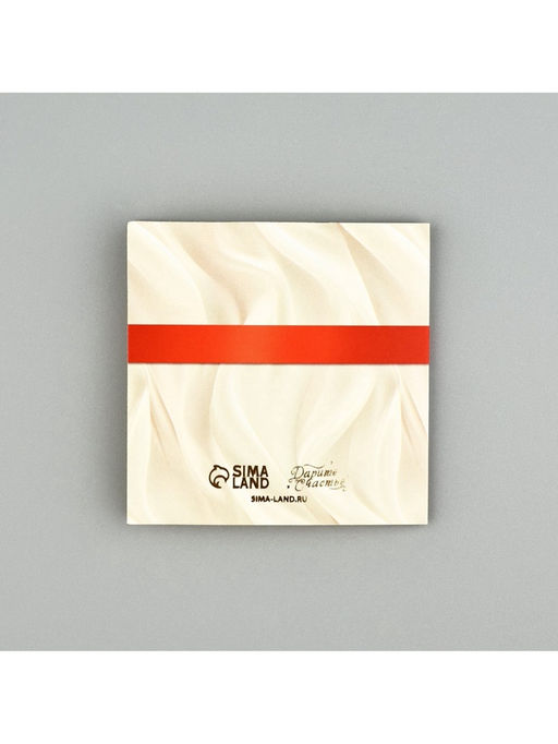 Цена за 5 шт. Открытка с конвертом «Бант», тиснение, 7×7 см