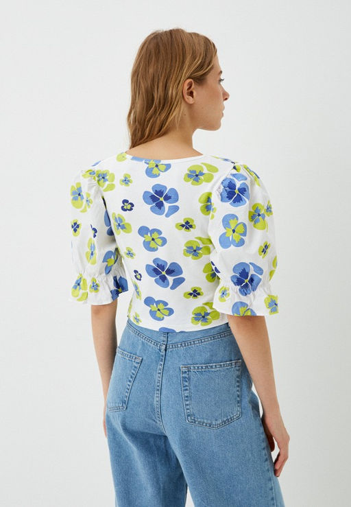 Укороченная блузка с цветочным принтом - Incity фото 4