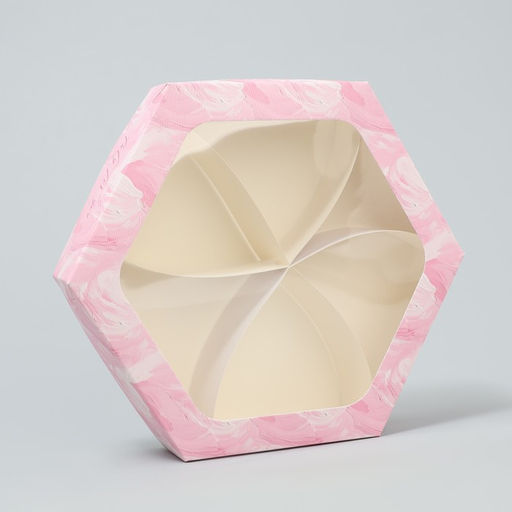 Цена за 5 шт. Коробка кондитерская складная, упаковка «Зефир», 23×20×4 см