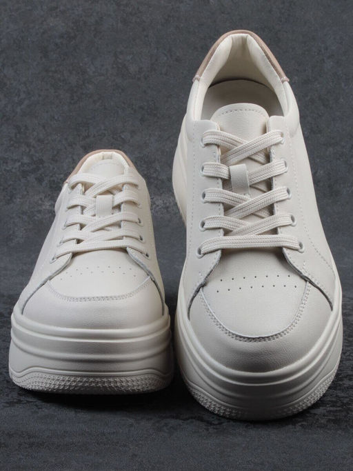 03-YC457-1 BEIGE Кроссовки женские (натуральная кожа)