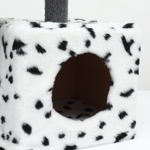 Домик для кошек с когтеточкой, квадратный, 3х-этажный, 35 х 45 х 75см, ковролин, микс цветов - Пижон фото 7