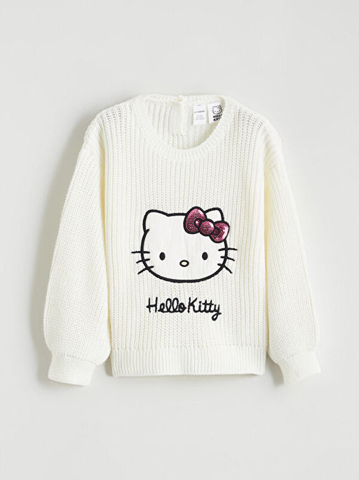 Hello Kitty Bask?l? K?z ?ocuk Kazak