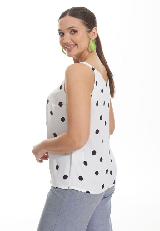 Топ ELady 4215 белый в горох  фото 4