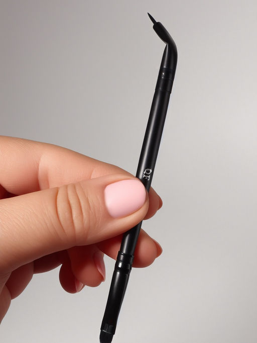 Кисть для макияжа, тонкая, двусторонняя, 13(±1) см, чёрная