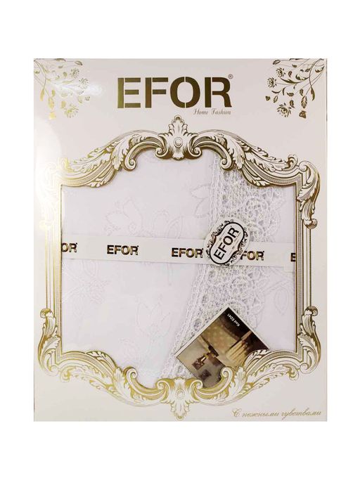 Скатерть EFOR 160x300 KDK белый BEYAZ  фото 2