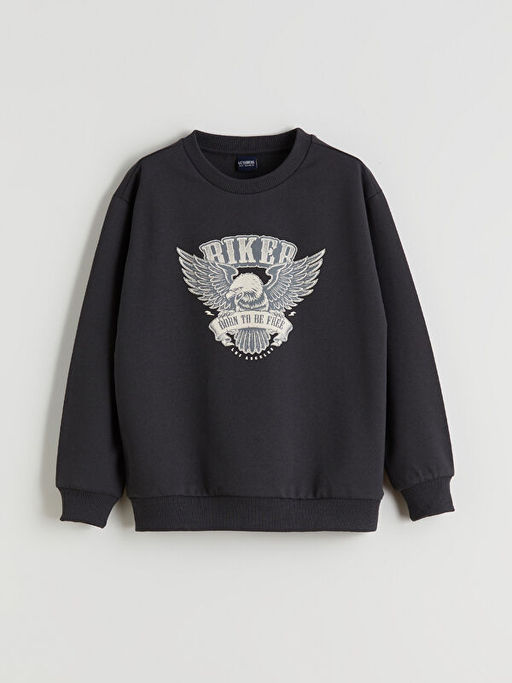 Bisiklet Yaka Erkek ?ocuk Sweatshirt