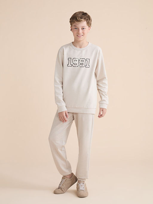 Bisiklet Yaka Erkek ?ocuk Sweatshirt