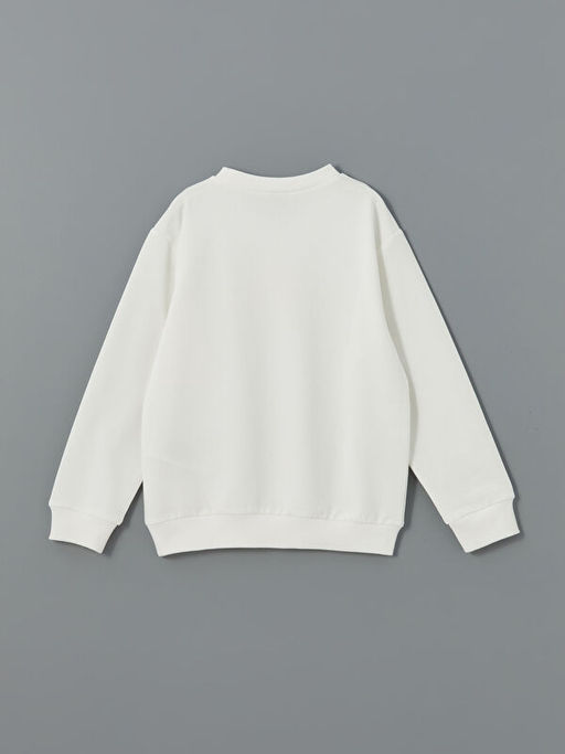 Bisiklet Yaka Bask?l? Erkek ?ocuk Sweatshirt - Waikiki фото 2