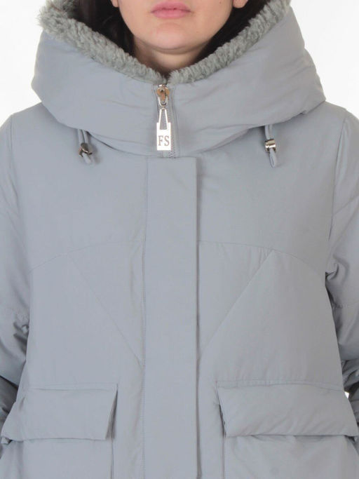 8809 GRAY Куртка зимняя женская (150 гр. холлофайбер)