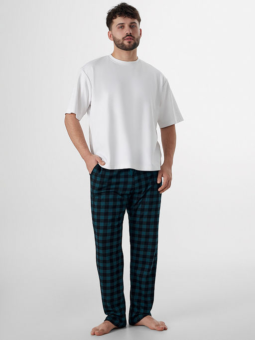 Брюки домашние мужские в клетку