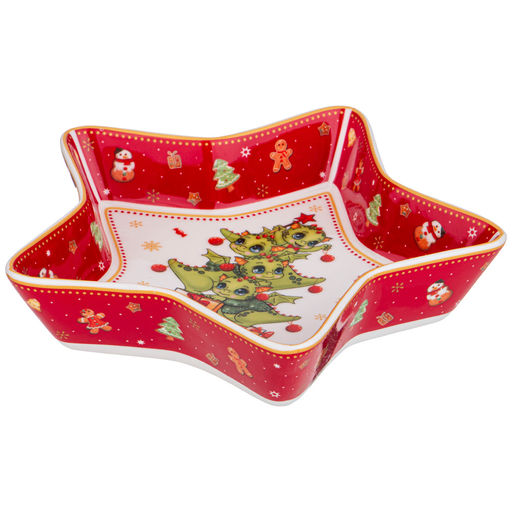 БЛЮДО LEFARD С НОВЫМ ГОДОМ! В ФОРМЕ ЗВЕЗДЫ 17,5Х17,5Х3,5 СМ КРАСНОЕ  фото 3
