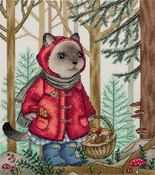 Набор для вышивания PANNA VS-7110 По грибы 21.5 х 24 см