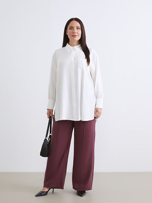 Beli Lastikli Modal Kar???ml? Kad?n Pantolon