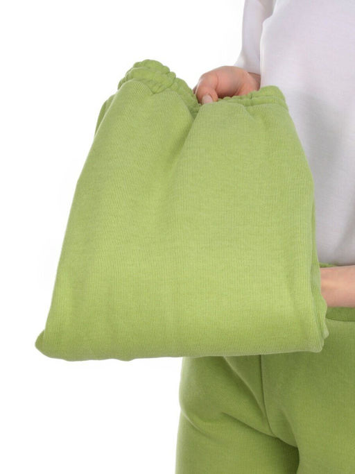 08 GREEN Брюки спортивные женские на флисе (100% хлопок) 7986