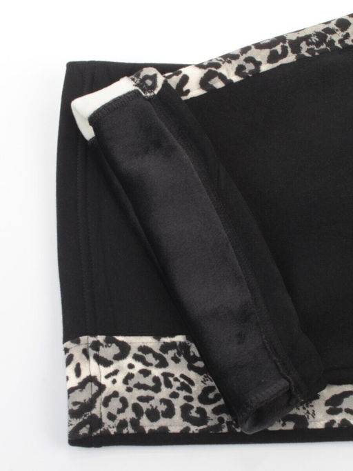 008 BLACK/LEOPARD Костюм спортивный зимний женский (95% хлопок, 5% полиэстер)