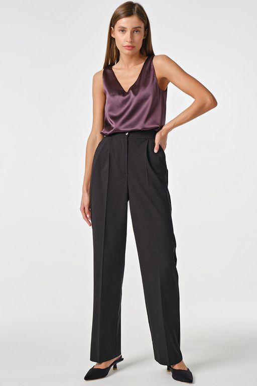 Топ атласный базовый под пиджак виноградный