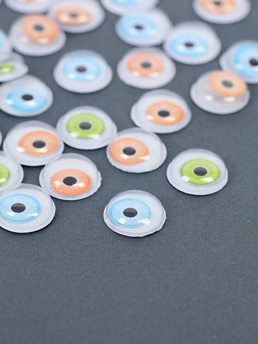 Глазки на клеевой основе, набор, размер 1.5 см