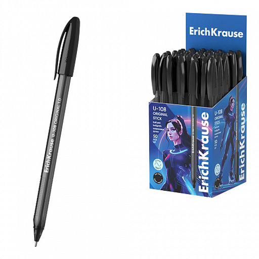 Цена за 50 шт. Ручка шариковая ErichKrause U-108 Stick Original 1.0, Ultra Glide Technology, цвет чернил красный (в коробке по 50 шт.)  фото 2
