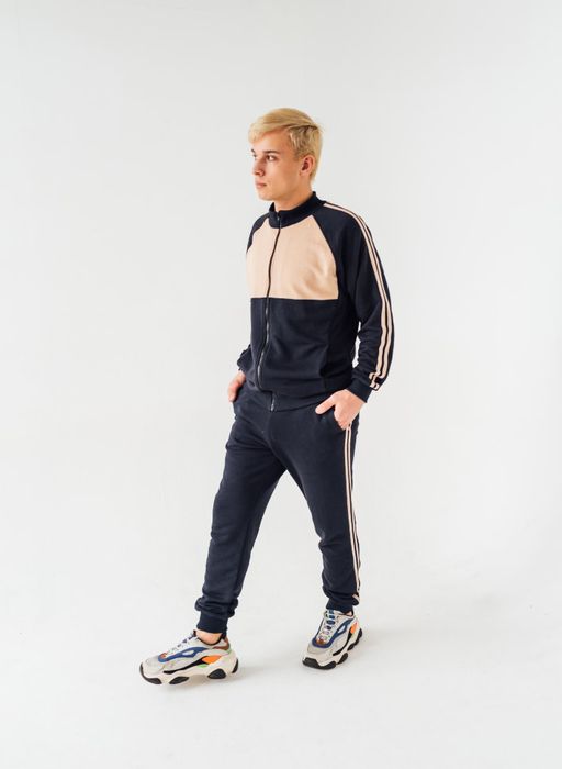 футер 3х нитка ПЕТЛЯ Костюм мужской с лампасами - Knitka wear фото 4