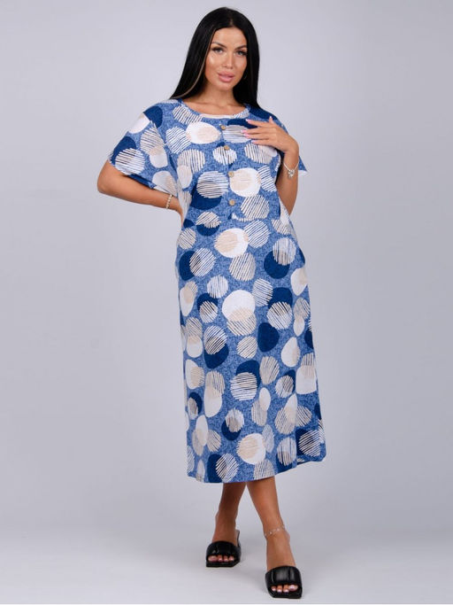 Платье "Селеста 2" синее, трикотаж