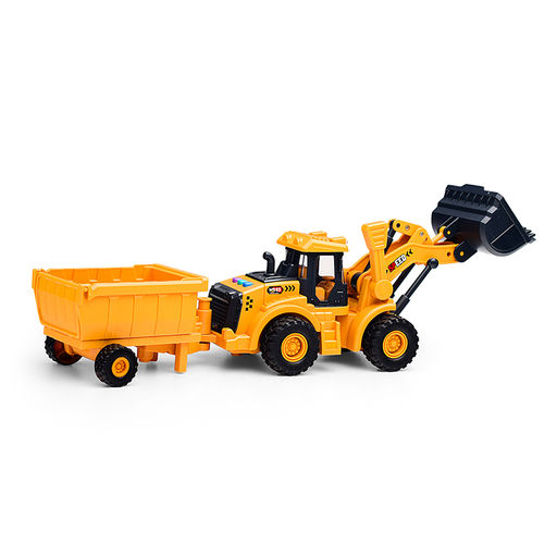 Трактор "Строитель" с прицепом, в коробке