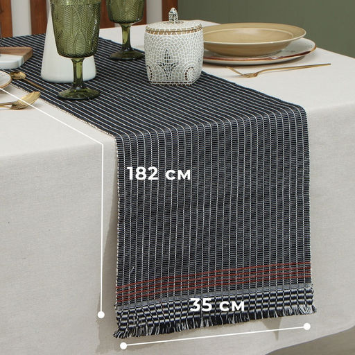 Дорожка на стол «Этель», 33×182 см, 100% хлопок, серая