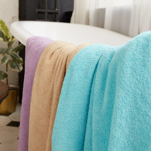 Полотенце махровое Экономь и Я 70*140 см, цв. голубой, 100% хлопок, 320 гр/м2  фото 9