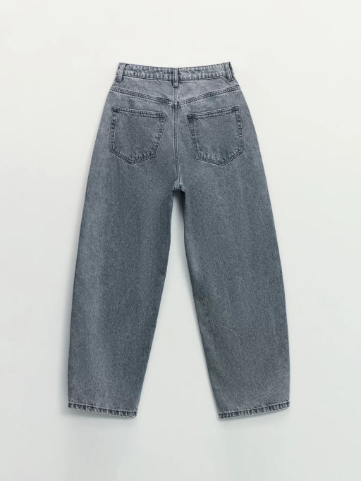 Джинсы barrel с высокой посадкой укороченной длины / Zarina  фото 6