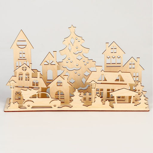 Заготовки для творчества. Украшение для дома Новый год! Город