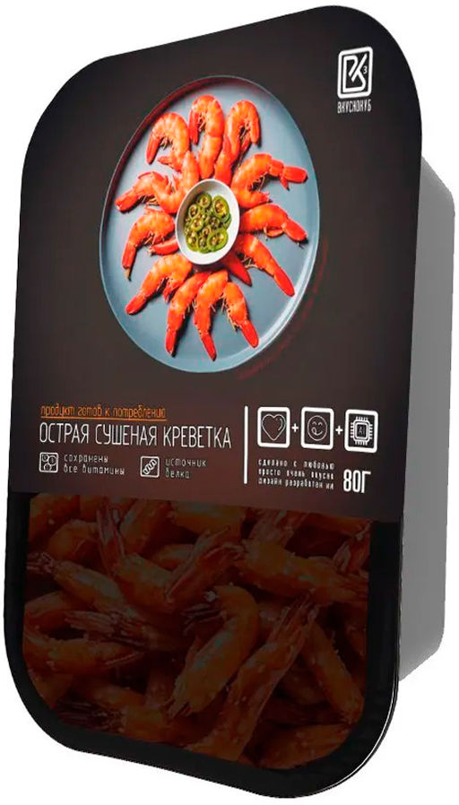 Ого.ВкусноКуб Острая сушеная креветка 20г