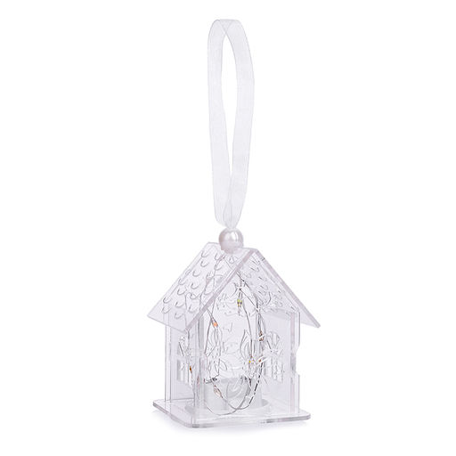 Электрогирлянда светящаяся "Домик" (6.5*5см) прозрачный