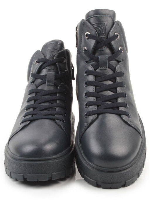 05-AW1010-2M DK. BLUE Ботинки зимние мужские (натуральная кожа, натуральный мех)