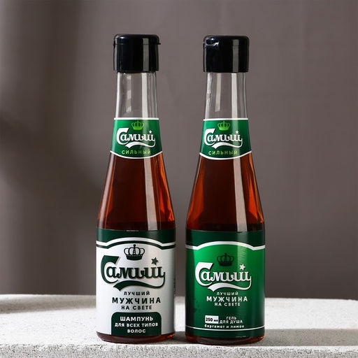 Подарочный набор Самый лучший мужчина, гель для душа и шампунь для волос, 2?250 мл, Чистое счастье  фото 2