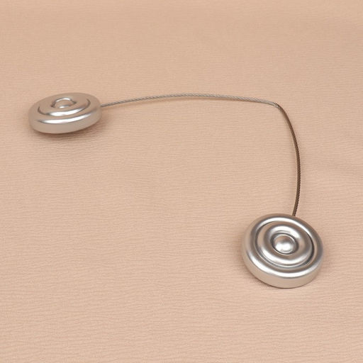 Подхват для штор Круглая улитка, d = 4,5 см, 24 см, цвет серебряный - Арт узор фото 2