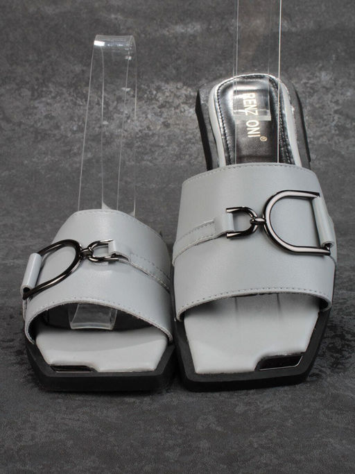 08-PEY184-3 BLACK/GRAY Босоножки женские (натуральная кожа) - No name фото 11