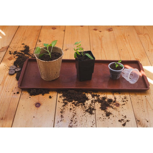 Цена за 3 шт. Поддон для рассады, 48×14×2 см, пластик, цвет МИКС