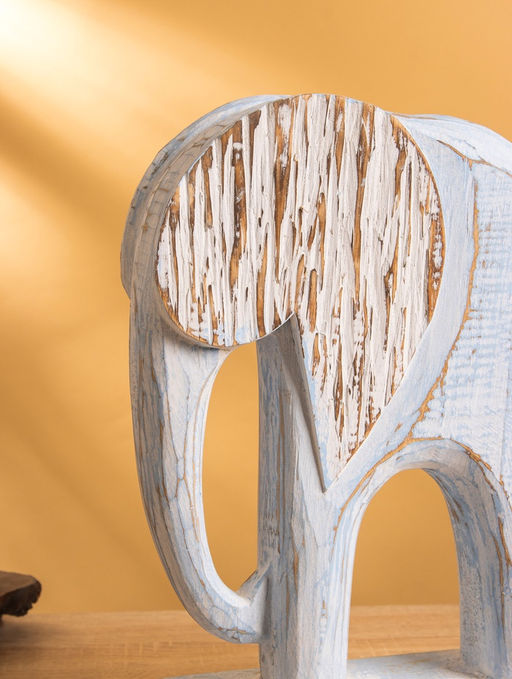 Набор сувенирный «Слоники», h=30 см, h=24 см, h=16 см, дерево, голубой