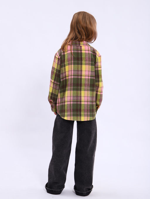 РБ015 Рубашка "Шерон" (розовый; жёлтый)